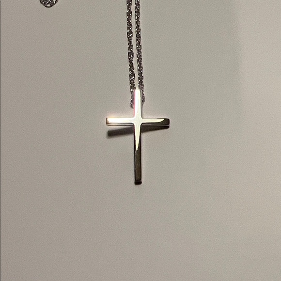 Things Remembered Silver Cross Necklace, 1”, NWT - Picture 2 of 4